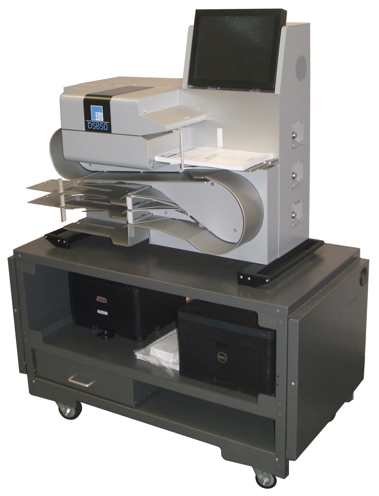 An ES&S DS850 ballot scanner